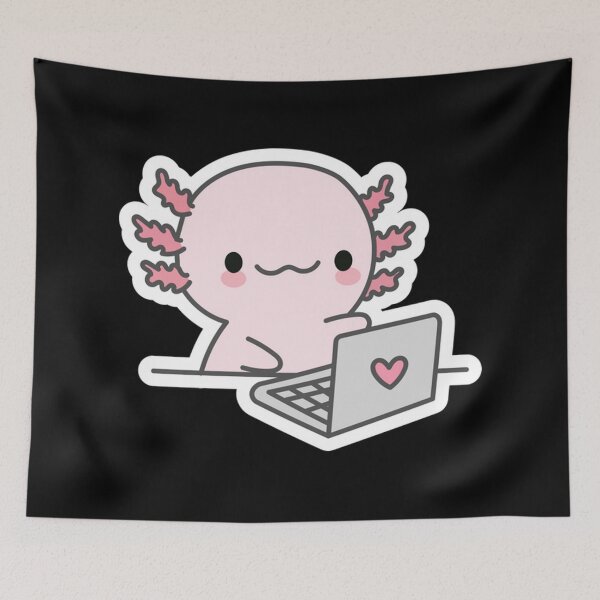 Item preview, cute axolotl computer designed and sold by ballardterry879.