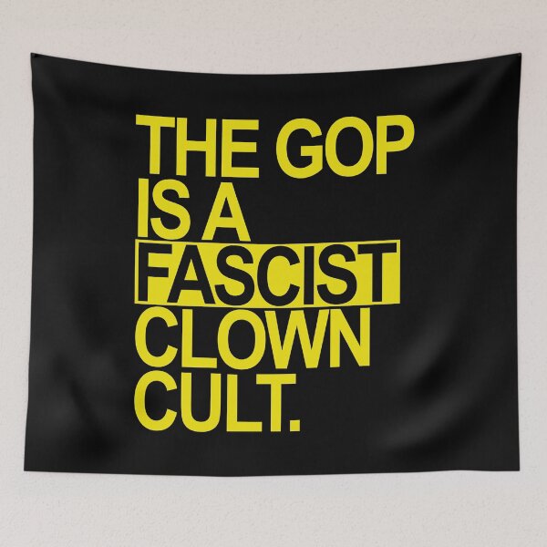 Item preview, The GOP is a FASCIST CLOWN Cult (yellow) designed and sold by Thelittlelord.