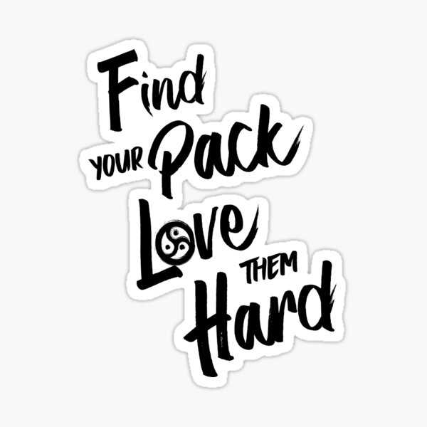 Find Your Pack - Triskelion WHITE Sticker