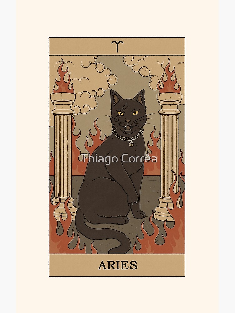 Thumbnail 3 of 3, Art Print, Aries Cat designed and sold by thiagocorream.