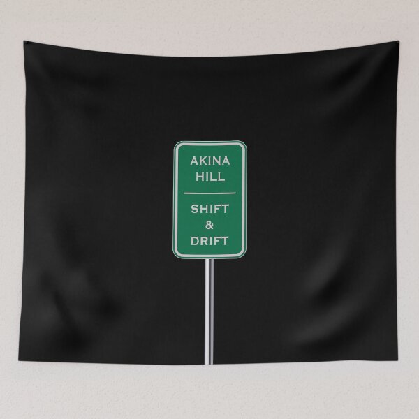 Artikelvorschau, Akina-Straßenschild! (auf Schwarz) entworfen und verkauft von epinkb.