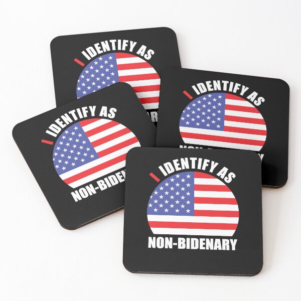 Item preview, I Identify As Non-Bidenary Funny Anti Biden Gift designed and sold by SharpThreadZ.