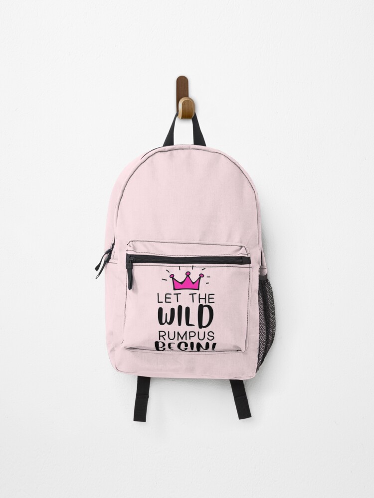 Thumbnail 1 of 3, Backpack, Let The Wild Rumpus Begin! designed and sold by BronikowskiART.