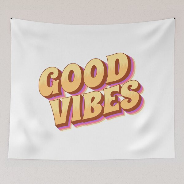 Item preview, Love Good Vibes Fun Retro Groovy Happy Happiness  designed and sold by CattlettArt.