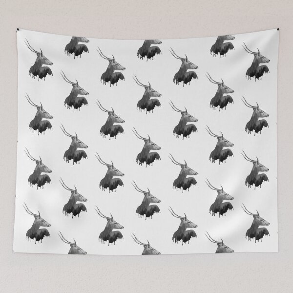 Item preview, abstract deer unique design designed and sold by ApurwaArtShop.