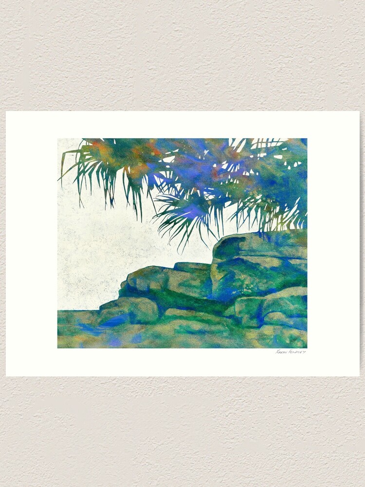 Alternate view of Summertime Blues and Greens Art Print