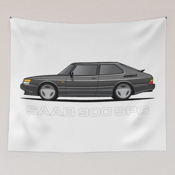 Item preview, Saab 900 SPG Aero Illustration Black designed and sold by blackdogshop.