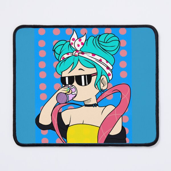 Item preview, girl with unique and cool style drinks coffee designed and sold by DoodlesbyHuki.