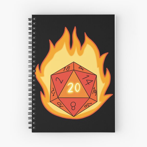 Item preview, Nat 20 on fire designed and sold by ManiCreates.