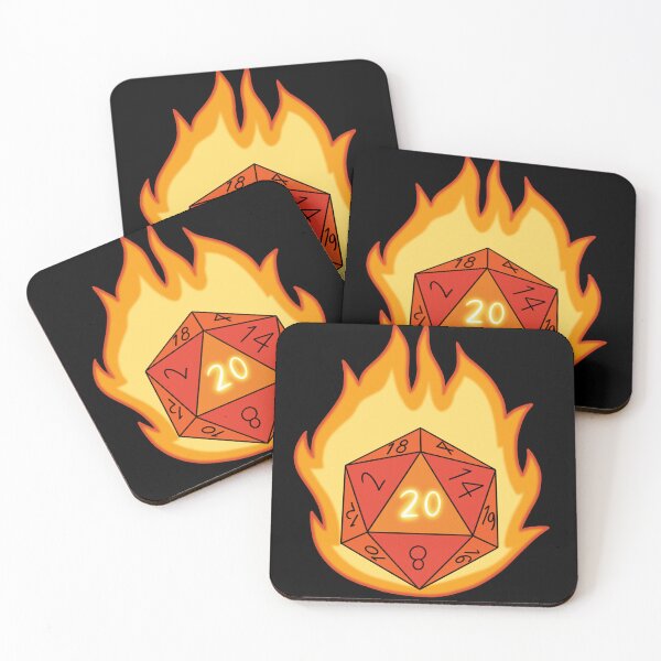 Item preview, Nat 20 on fire designed and sold by ManiCreates.