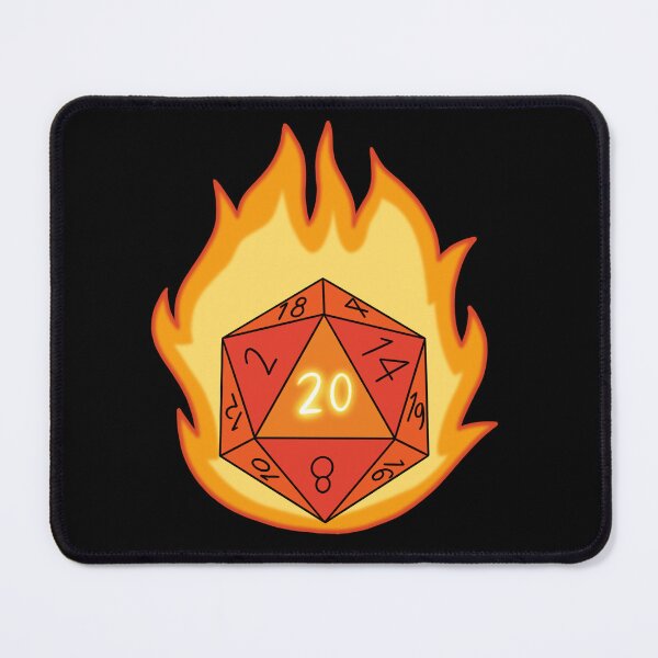Item preview, Nat 20 on fire designed and sold by ManiCreates.