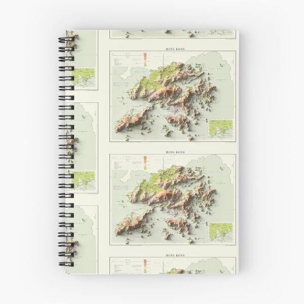 Item preview, 1963 Hong Kong Relief Map 3D digitally-rendered designed and sold by ThinkAboutMaps.