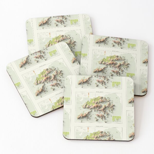 Item preview, 1963 Hong Kong Relief Map 3D digitally-rendered designed and sold by ThinkAboutMaps.