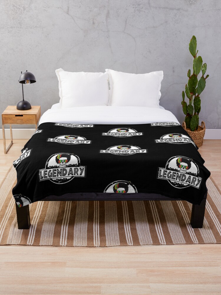 Imagen 1 de 6, Manta con la obra Legendary Black Pride Afro Jurassic Skeleton Pride Juneteenth 2022 Fathers Day Gift African American, diseñada y vendida por InPrintedWord.