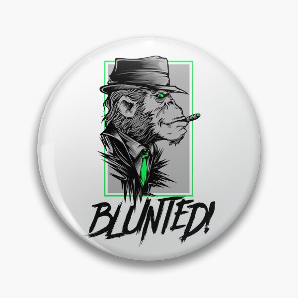 Item preview, Blunted-  Stoned Ape smoking a blunt-  420 Stoner Design  Green Accents designed and sold by YomeHayin.