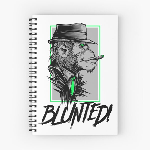Item preview, Blunted-  Stoned Ape smoking a blunt-  420 Stoner Design  Green Accents designed and sold by YomeHayin.