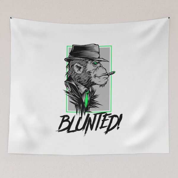 Item preview, Blunted-  Stoned Ape smoking a blunt-  420 Stoner Design  Green Accents designed and sold by YomeHayin.