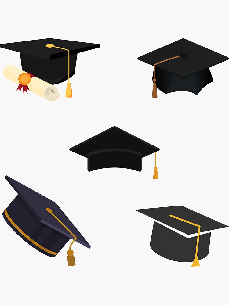 “graduation hat sticker pack” Sticker for Sale by stickers-packs
