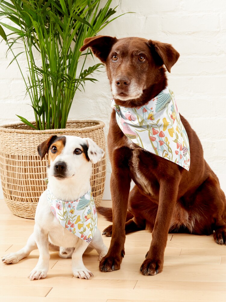 Alternate view of Lolamer Mushroom Artwork Pet Bandana
