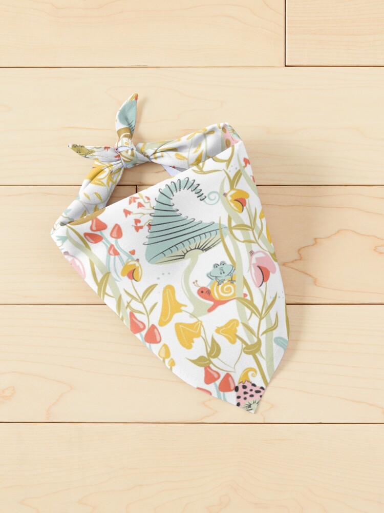 Alternate view of Lolamer Mushroom Artwork Pet Bandana