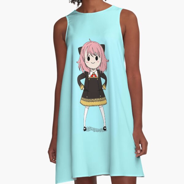 Anya from Spy Family in doodle chibi form A-Line Dress