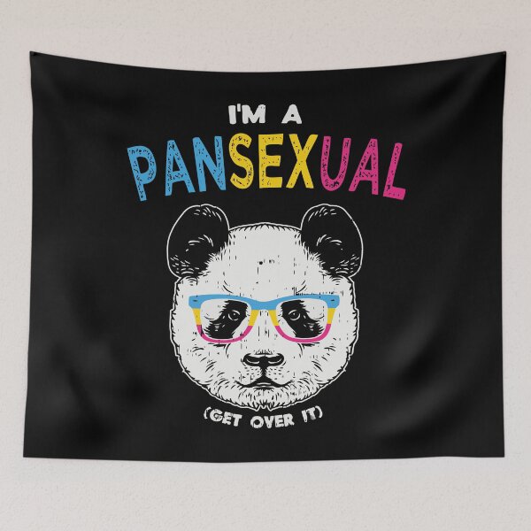 Item preview,  happy pride month lgbtq month 2022 I'm a Pansexual Get over it tee Panda designed and sold by ecomdesign.
