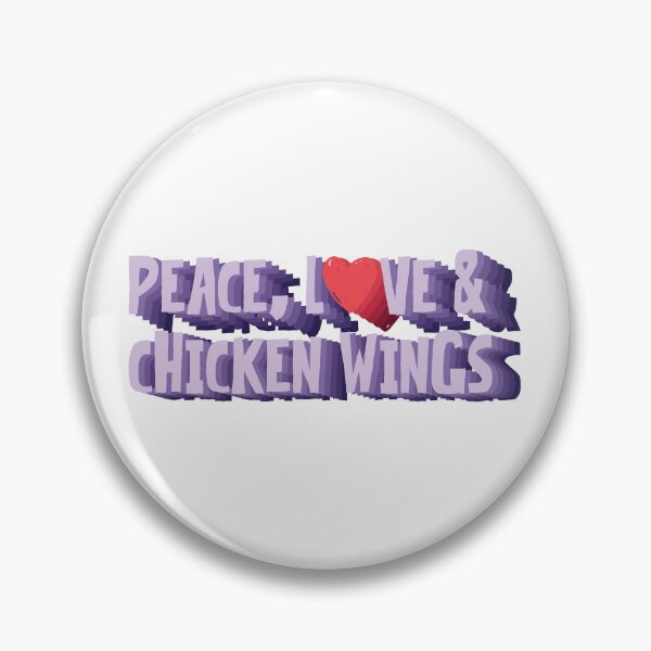 Artikelvorschau, Peace, Love And Chicken Wings entworfen und verkauft von Dufawa.