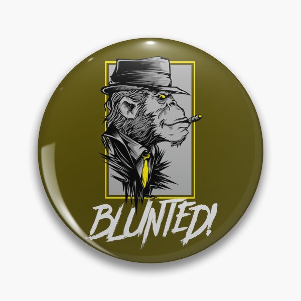 Item preview, Blunted-  Stoned Ape smoking a blunt-  420 Stoner Design  Yellow Accents designed and sold by YomeHayin.