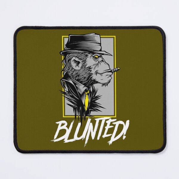Item preview, Blunted-  Stoned Ape smoking a blunt-  420 Stoner Design  Yellow Accents designed and sold by YomeHayin.