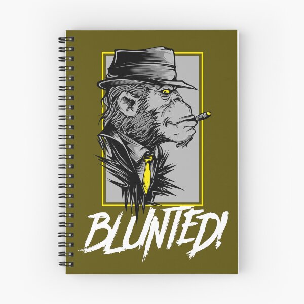 Item preview, Blunted-  Stoned Ape smoking a blunt-  420 Stoner Design  Yellow Accents designed and sold by YomeHayin.