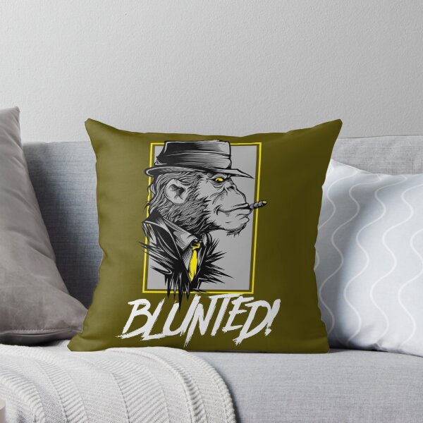 Item preview, Blunted-  Stoned Ape smoking a blunt-  420 Stoner Design  Yellow Accents designed and sold by YomeHayin.