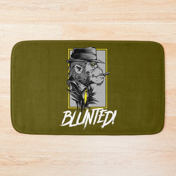 Item preview, Blunted-  Stoned Ape smoking a blunt-  420 Stoner Design  Yellow Accents designed and sold by YomeHayin.