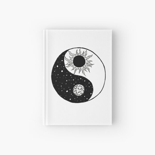 Sun and Moon Yin and Yang Hardcover Journal