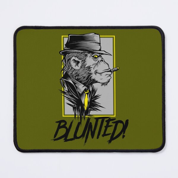 Item preview, Blunted-  Stoned Ape smoking a blunt-  420 Stoner Design  Yellow Accents designed and sold by YomeHayin.