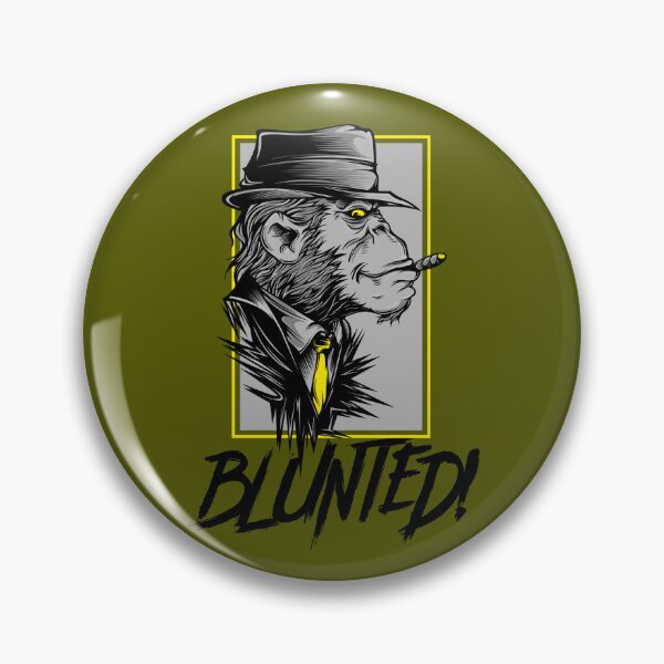Item preview, Blunted-  Stoned Ape smoking a blunt-  420 Stoner Design  Yellow Accents designed and sold by YomeHayin.