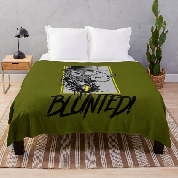 Item preview, Blunted-  Stoned Ape smoking a blunt-  420 Stoner Design  Yellow Accents designed and sold by YomeHayin.
