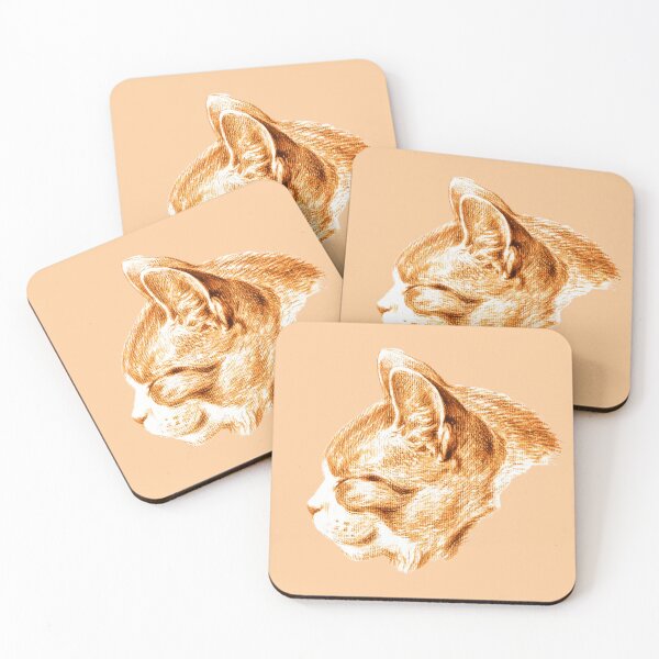 Item preview, Sketch of a ginger cat (1813) by Jean Bernard designed and sold by CristalleLisa.