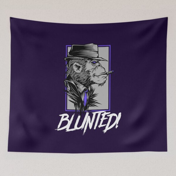 Item preview, Blunted-  Stoned Ape smoking a blunt-  420 Stoner Design  Purple Accents designed and sold by YomeHayin.