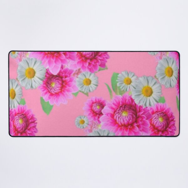 Item preview, WHITE DAISY FUCHSIA FLOWERS PINK GARDEN ART designed and sold by sharlesart.