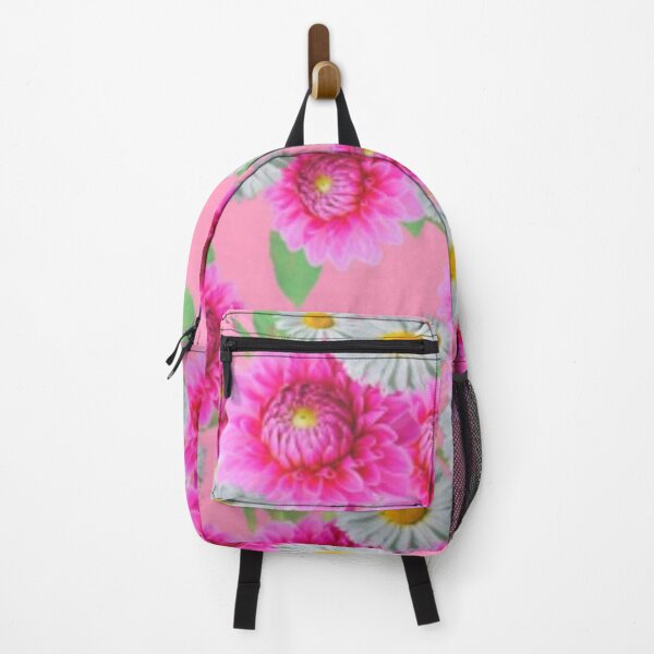 Item preview, WHITE DAISY FUCHSIA FLOWERS PINK GARDEN ART designed and sold by sharlesart.