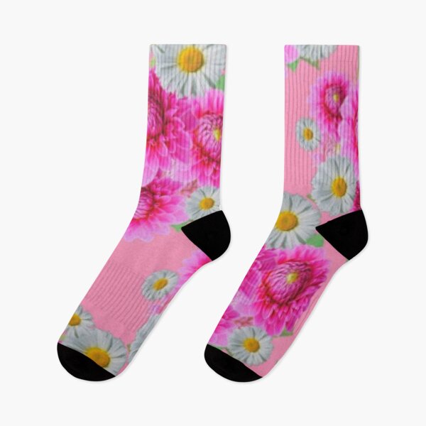 Item preview, WHITE DAISY FUCHSIA  FLOWERS PINK GARDEN ART designed and sold by sharlesart.