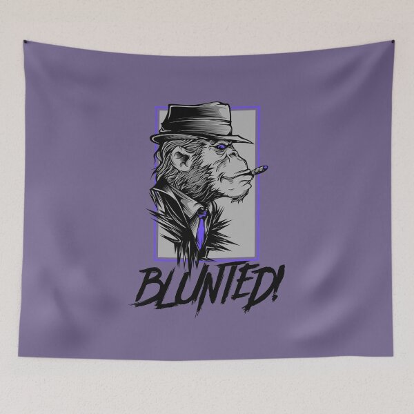 Item preview, Blunted-  Stoned Ape smoking a blunt-  420 Stoner Design  Purple Accents designed and sold by YomeHayin.