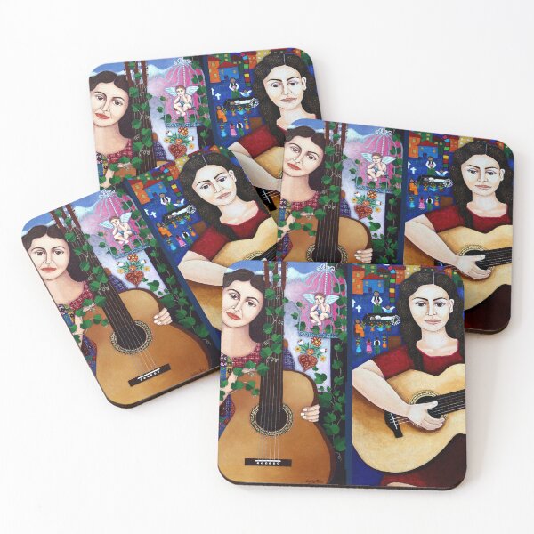 Item preview, My paintings with Violeta Parra collage designed and sold by Madalena Lobao-Tello.