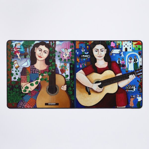 Item preview, My paintings with Violeta Parra collage designed and sold by Madalena Lobao-Tello.