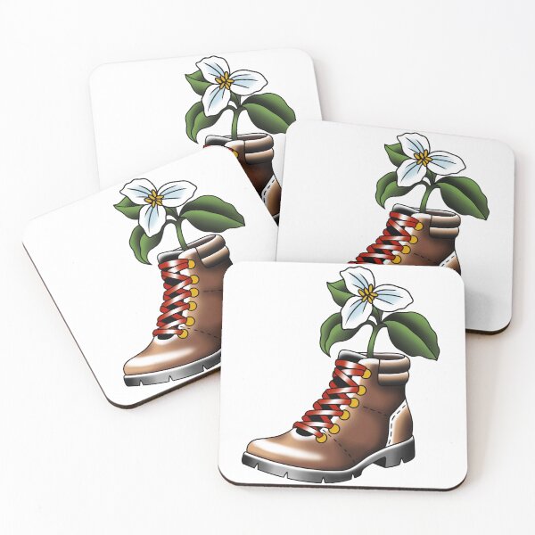 Artikelvorschau, Hiking boot and trillium entworfen und verkauft von NicoleHarvey.