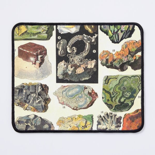Item preview, Antique Geological Mineral Gemstone Crystals Scientific Illustrations  designed and sold by Karianne Potter.