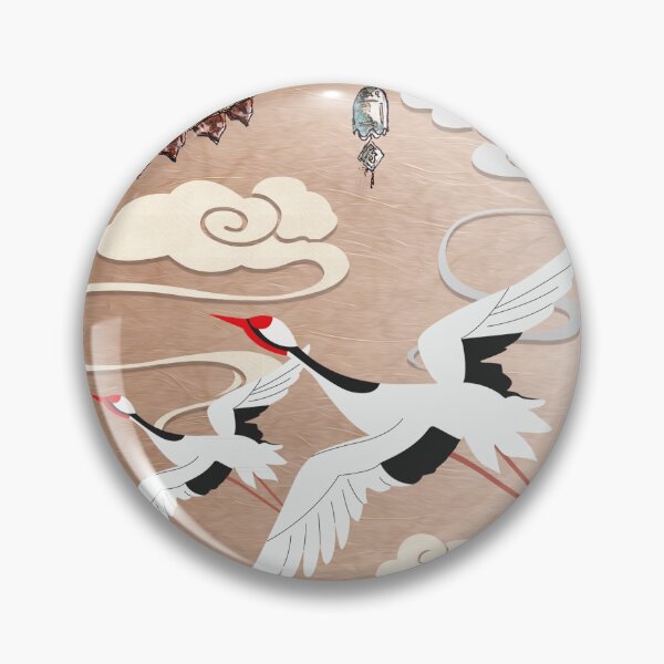 Item preview, Cranes Japanese Art Flying Temple designed and sold by gani-75.