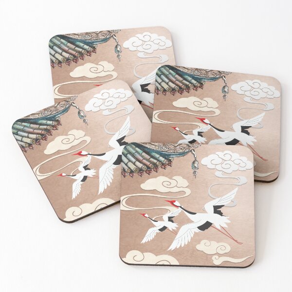 Item preview, Cranes Japanese Art Flying Temple designed and sold by gani-75.