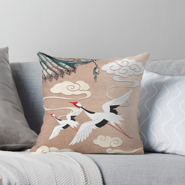 Item preview, Cranes Japanese Art Flying Temple designed and sold by gani-75.