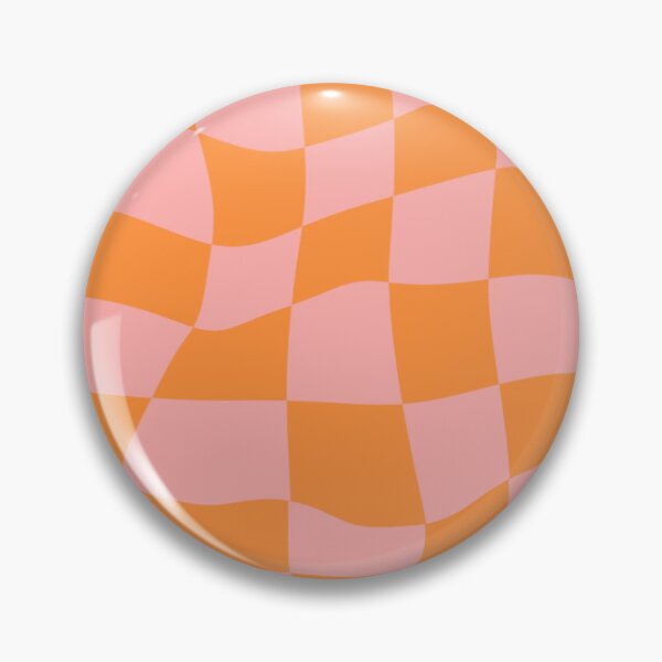 Item preview, pink and orange liquid warped checkered designed and sold by azaleae.